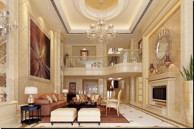 海天一色，奢華盡顯——?dú)W式豪華三居樓中樓海景裝修實(shí)景賞析